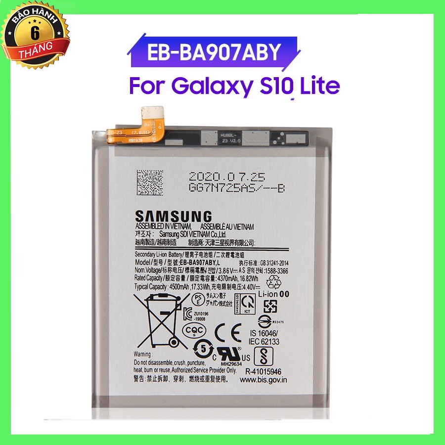 Pin samsung s10 lite, a907, zin, chính hãng