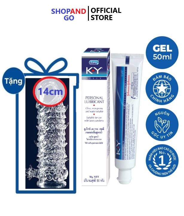 Combo 1 chai Gel bôi trơn K-Y Jelly 50g thái lan tặng 1 bao cao su dùng nhiều lần