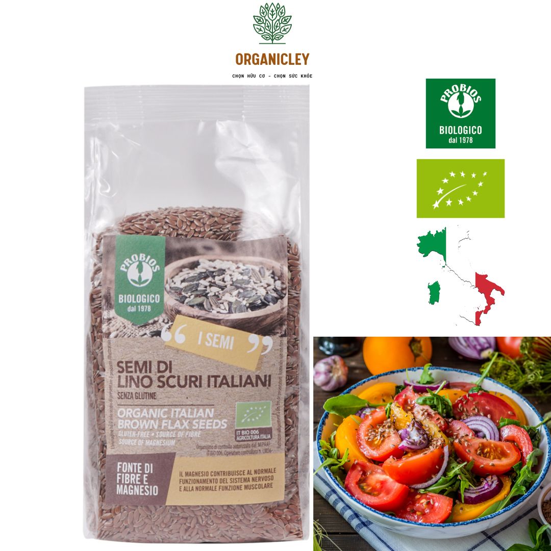 Hạt Lanh Nâu Hữu Cơ ProBios Organic Italian Brown Flax Seeds 500g
