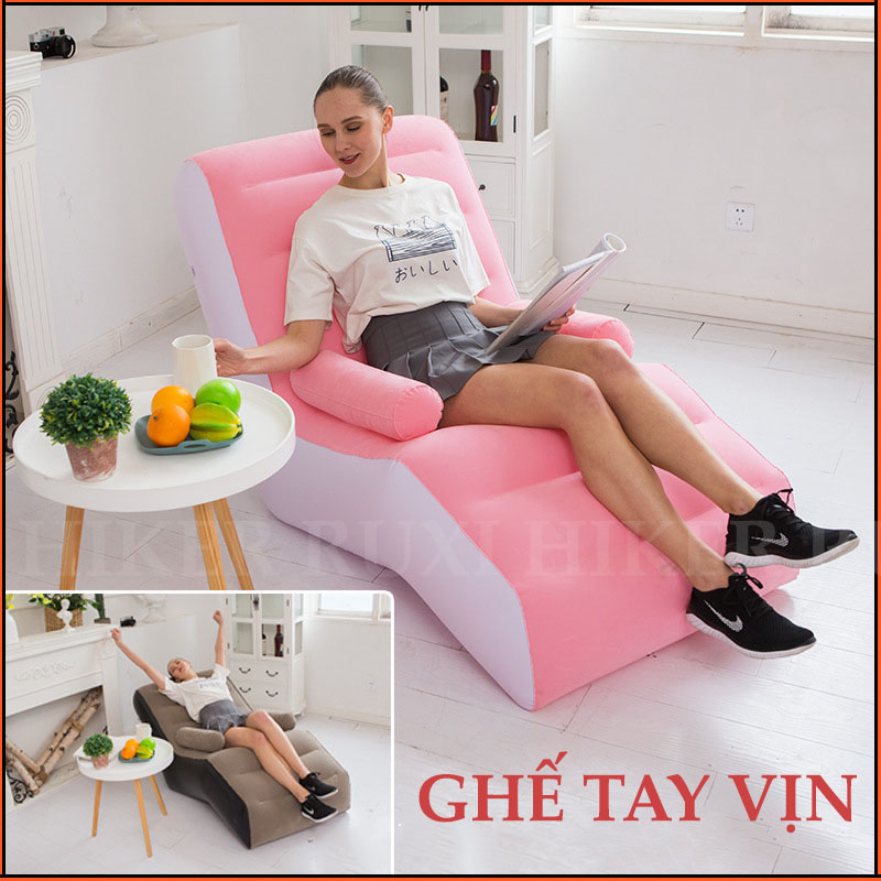 Ghế hơi tựa lưng - Ghế sofa hơi tựa lưng có tay vịn Kèm bơm điện - Ghế hơi