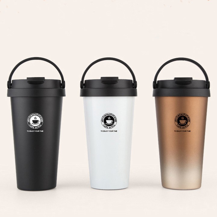 Ly cafe giữ nhiệt Creative phong cách Hàn Quốc 500mL (Giao màu ngẫu nhiên)