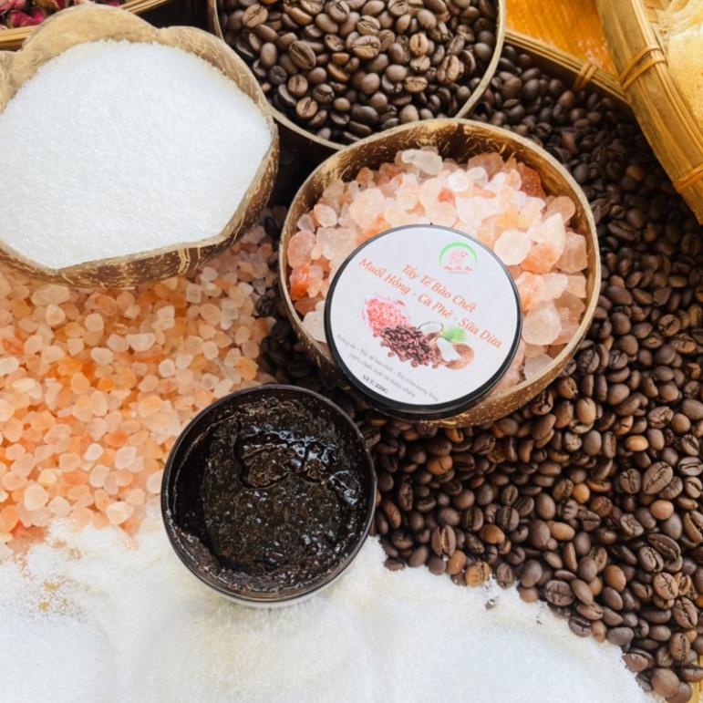 Tẩy tế bào chết muối hồng - cà phê - sữa dừa