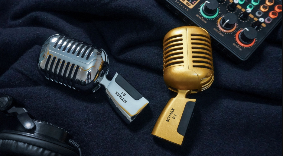 Micro Mtmax B1 - Micro Karaoke Sân Khấu Phong Cách Vintage (Cổ Điển) - Mic Có Dây Chuyên Dùng Cho Phòng Trà, Karaoke, Livestream, Thu Âm Chuyên Nghiệp - Kết Nối Được Hầu Hết Các Thiết Bị Âm Thanh - Thiết Kế Sang Trọng, Bắt Mắt - Dynamic Microphone