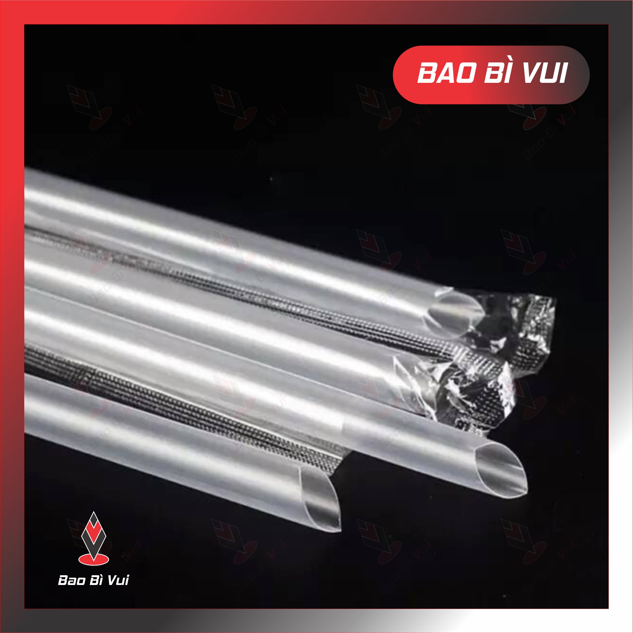Ống hút cao cấp bọc màng BOPP từng ống