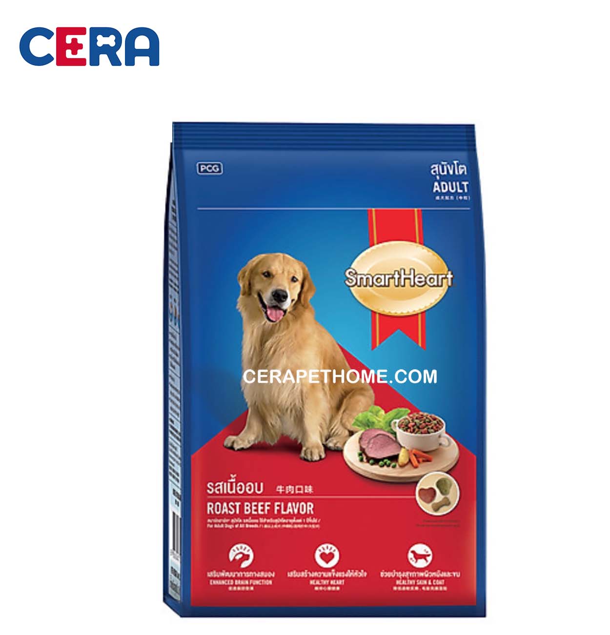 Thức ăn cho chó smart heart adult - giống chó lớn