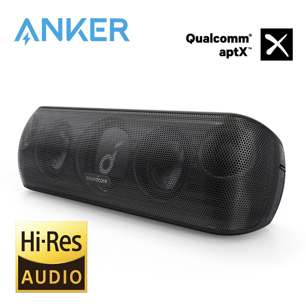 Soundcore by Anker Motion+ Bluetooth5.0 Speaker with aptX Hi-Res 30W Audio, Extended Bass and Treble, Wireless HiFi Portable Speaker with App, Customizable EQ, 12-Hour Playtime, IPX7 Waterproof