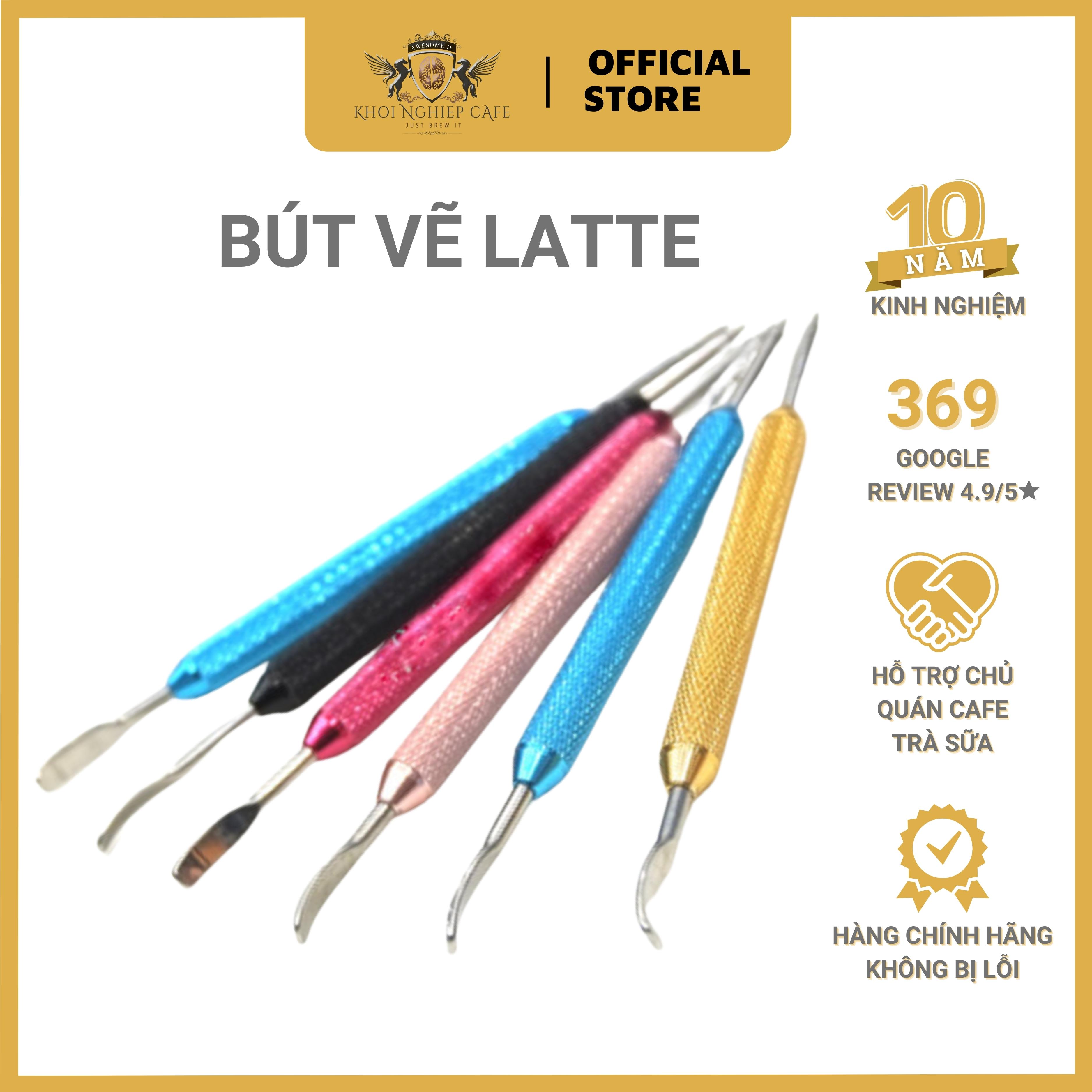 Latte art pen - Bút vẽ latte art inox | Dùng để trang trí tách latte, cappuccino | Thỏa sức sáng tạo