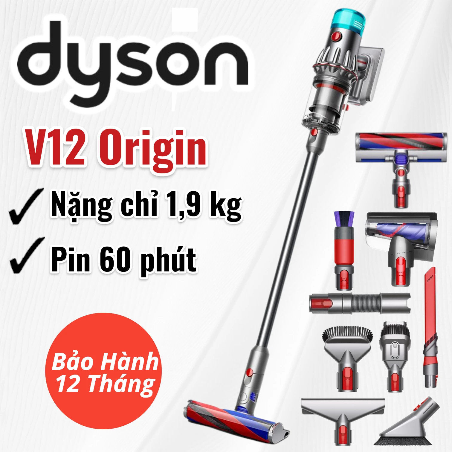 Máy hút bụi không dây V12 Origin