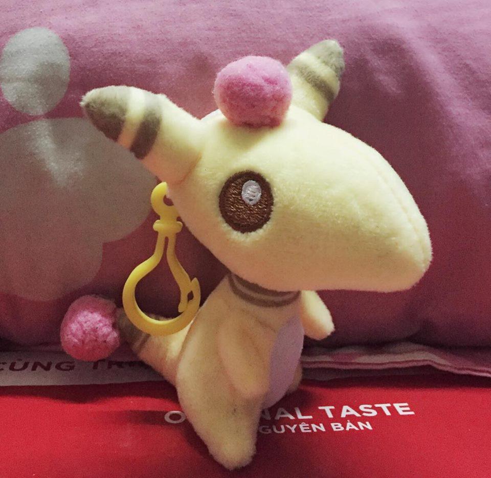 Móc khóa gấu bông Pokemon - Rồng vàng Denryu dễ thương