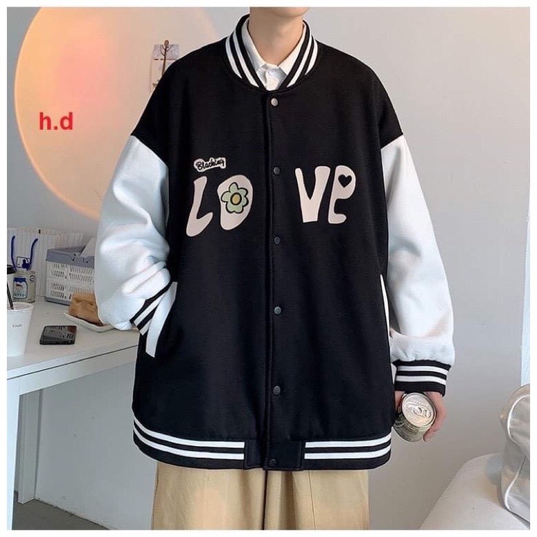 Áo khoác bomber tay trắng LOVE HĐ12