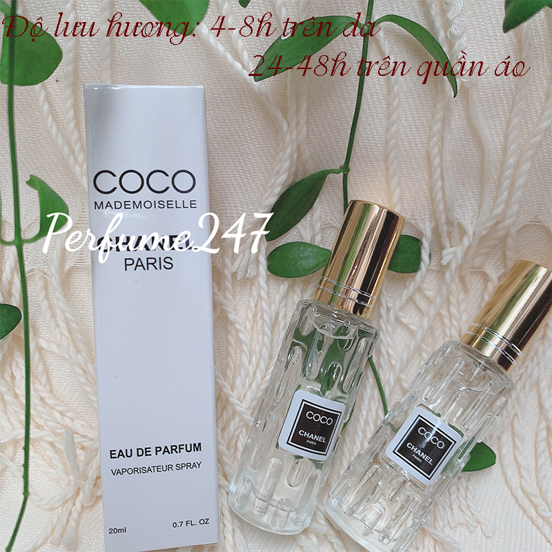 COMBO 3 CHAI NƯỚC HOA NỮ XÁCH TAY MINI 20ML THƠM LÂU- MÙI COCO TRẮNG