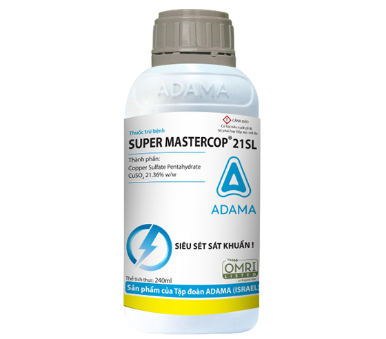 Thuốc trừ vi khuẩn, nấm hồng, rong tảo Super Mastercop 21SL - 240ml (1 chai)