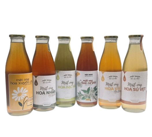 Mật ong nguyên chất 100% thiên nhiên 6 vị Mật Shop 1 lít
