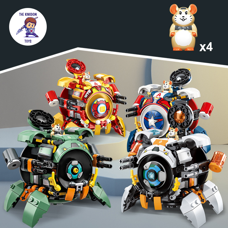 Đồ Chơi Lắp Ráp Mô Hình Wrecking Ball Hammond Đèn Laser Chuột Hamster Iron Man / Captain American / Batman