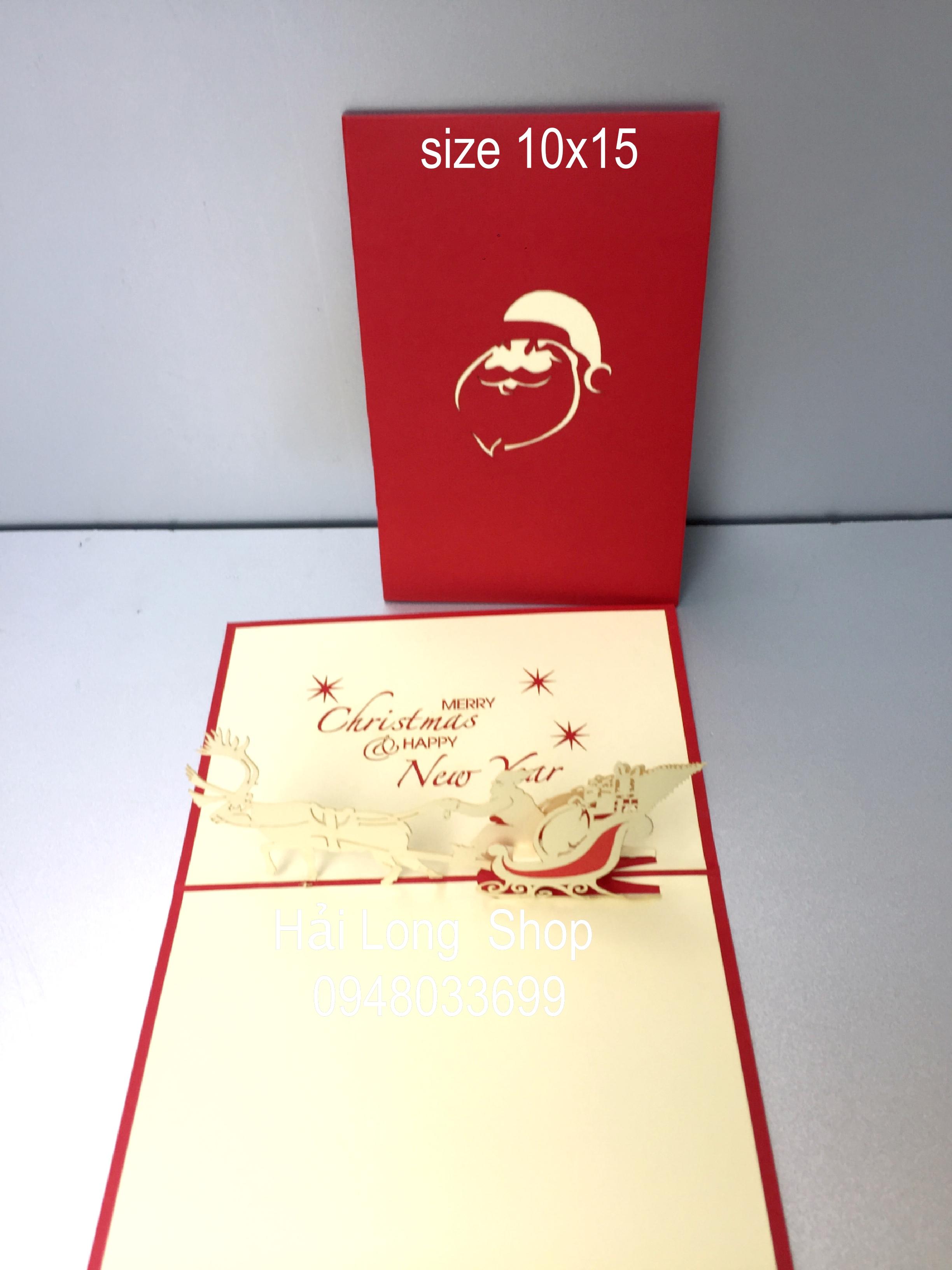 Santa 9 - noel - thiệp 3d