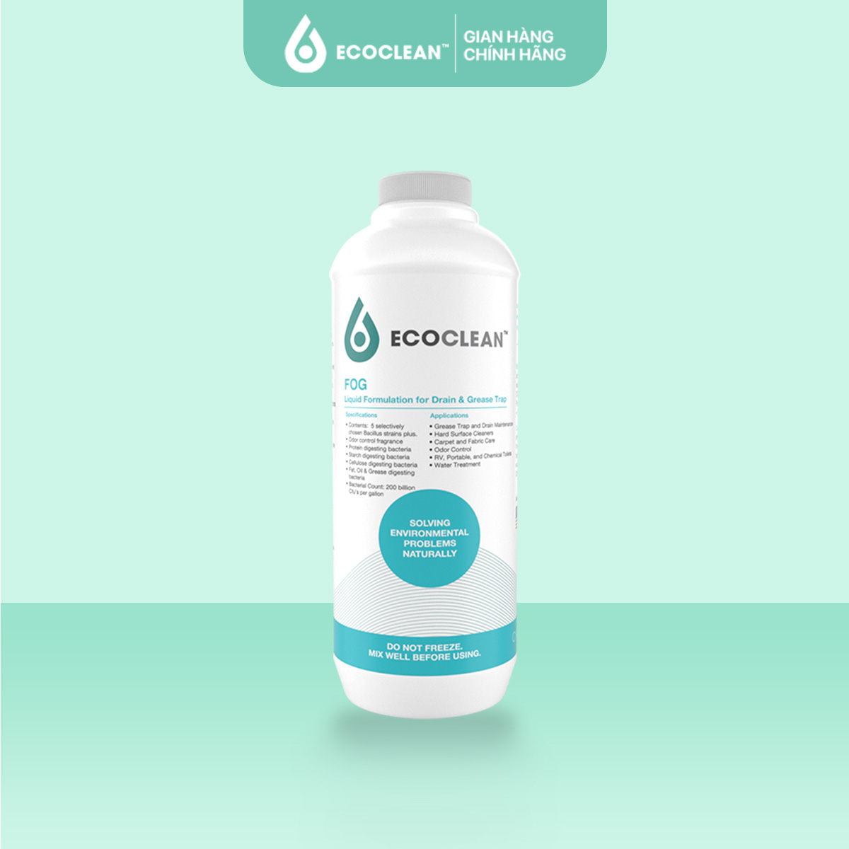 Xử Lý Dầu Mỡ - Khử Mùi Đường Ống, Lỗ Thoát Nước - Vi Sinh EcoClean FOG