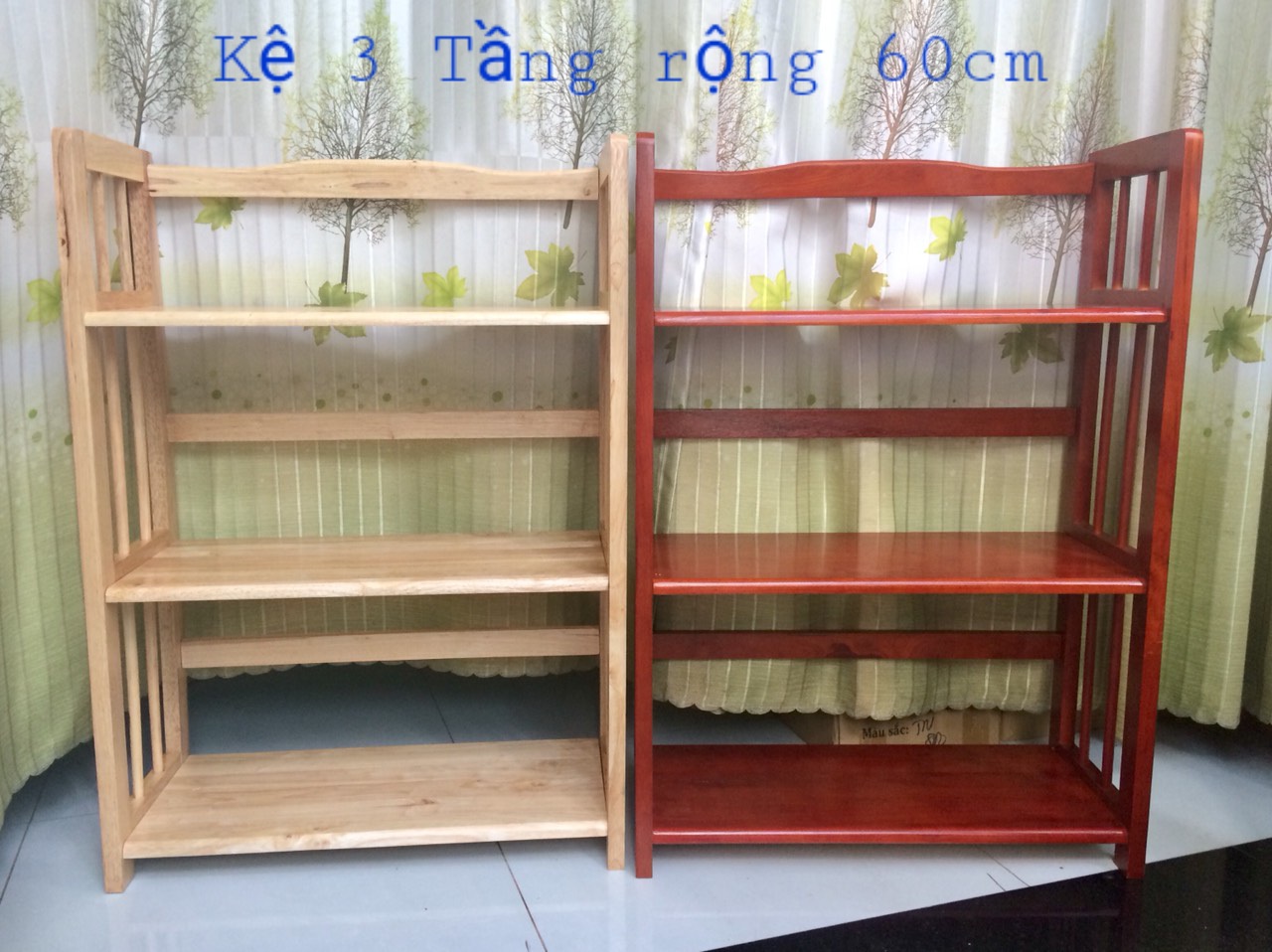 Gỗ Cao Su - Kệ sách 3 tầng 60cm - Kệ sách Gỗ Cao Su 3 tầng 60cm