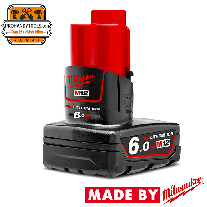 Pin li-ion m12b6 milwauakee redlithium