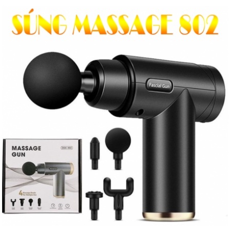 Máy massage cầm tay mini đấm lưng mát xa trị liệu cổ vai gáy 4 đầu 6 chế độ