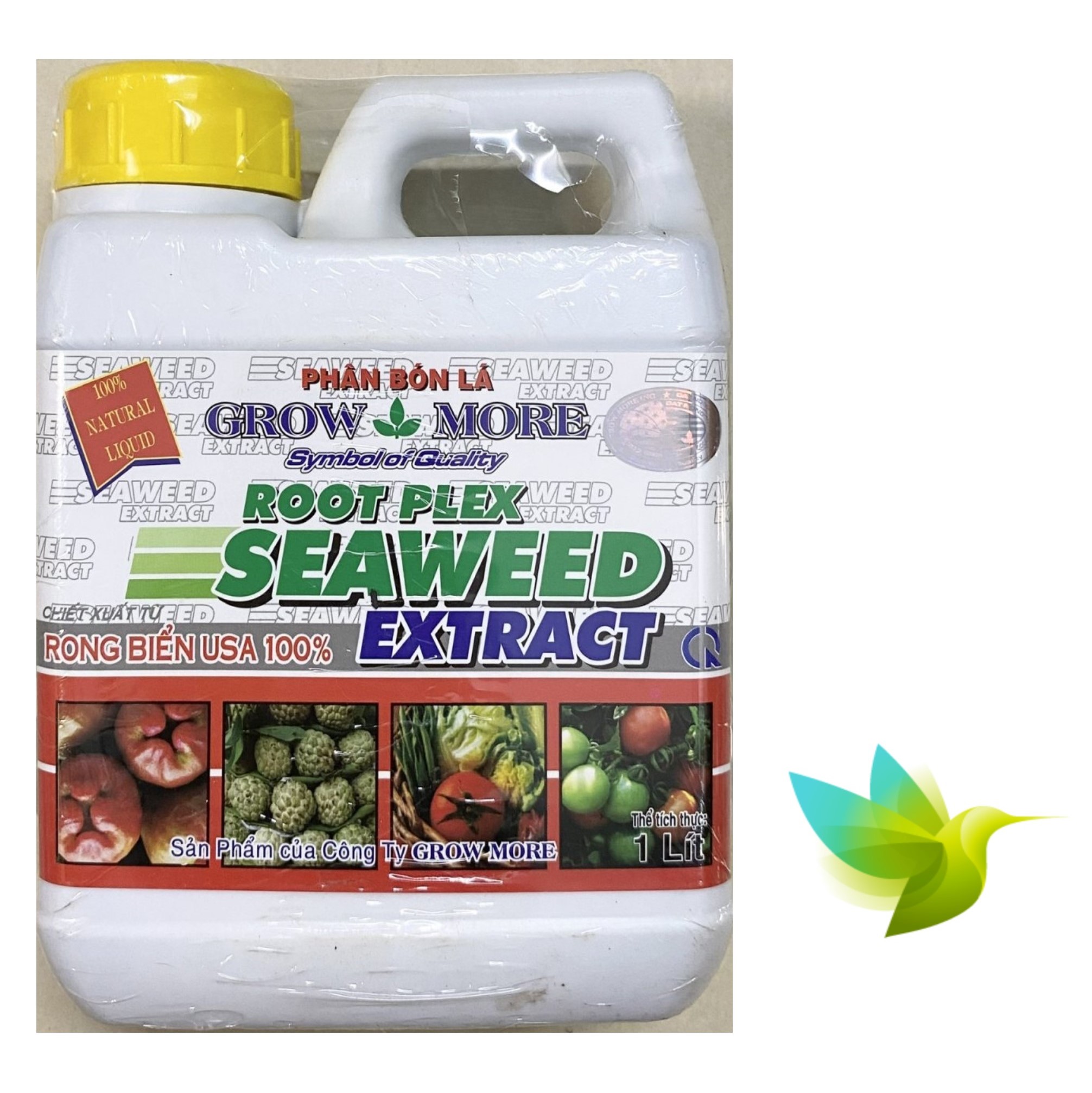 Phân bón root plex seaweed extract - rong biển usa 100% phân bón lá grow more - #478a# 1 lít