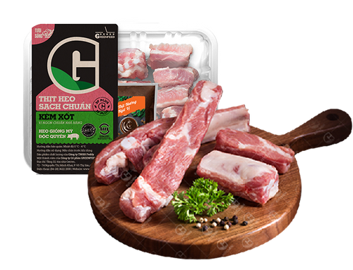 Sườn non heo g 300g kèm xốt nướng ngũ vị 50g