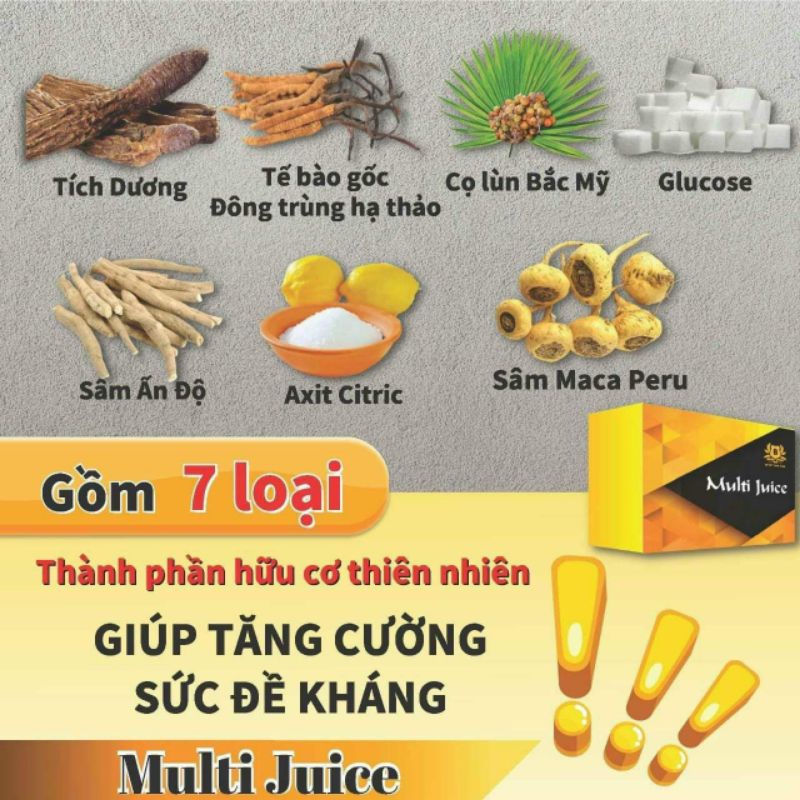 Trà thảo dược Multi Juice của Malaysia hộp 10 gói