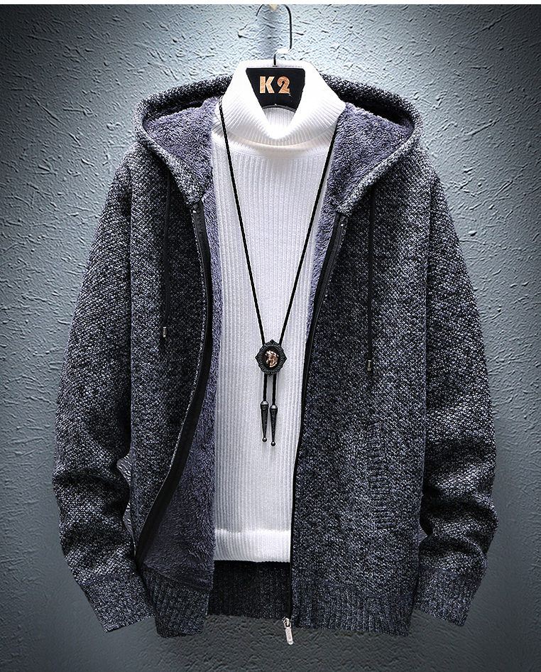 Áo len nam lót lông, áo khoác nam len lót lông có mũ Hoodie cao cấp AL20 Hotrend
