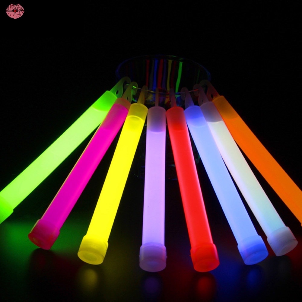 Combo 10 que phát sáng dạ quang Glow Stick - Light Stick 6 inch dài 15cm đường kính 1,5cm màu sắc ngẫu nhiên