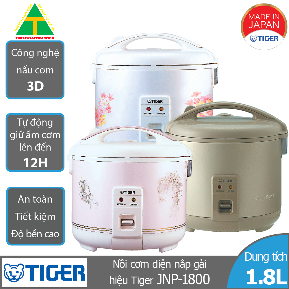 Nồi cơm điện 1.8 lít - tiger jnp-1803 - hàng chính hãng