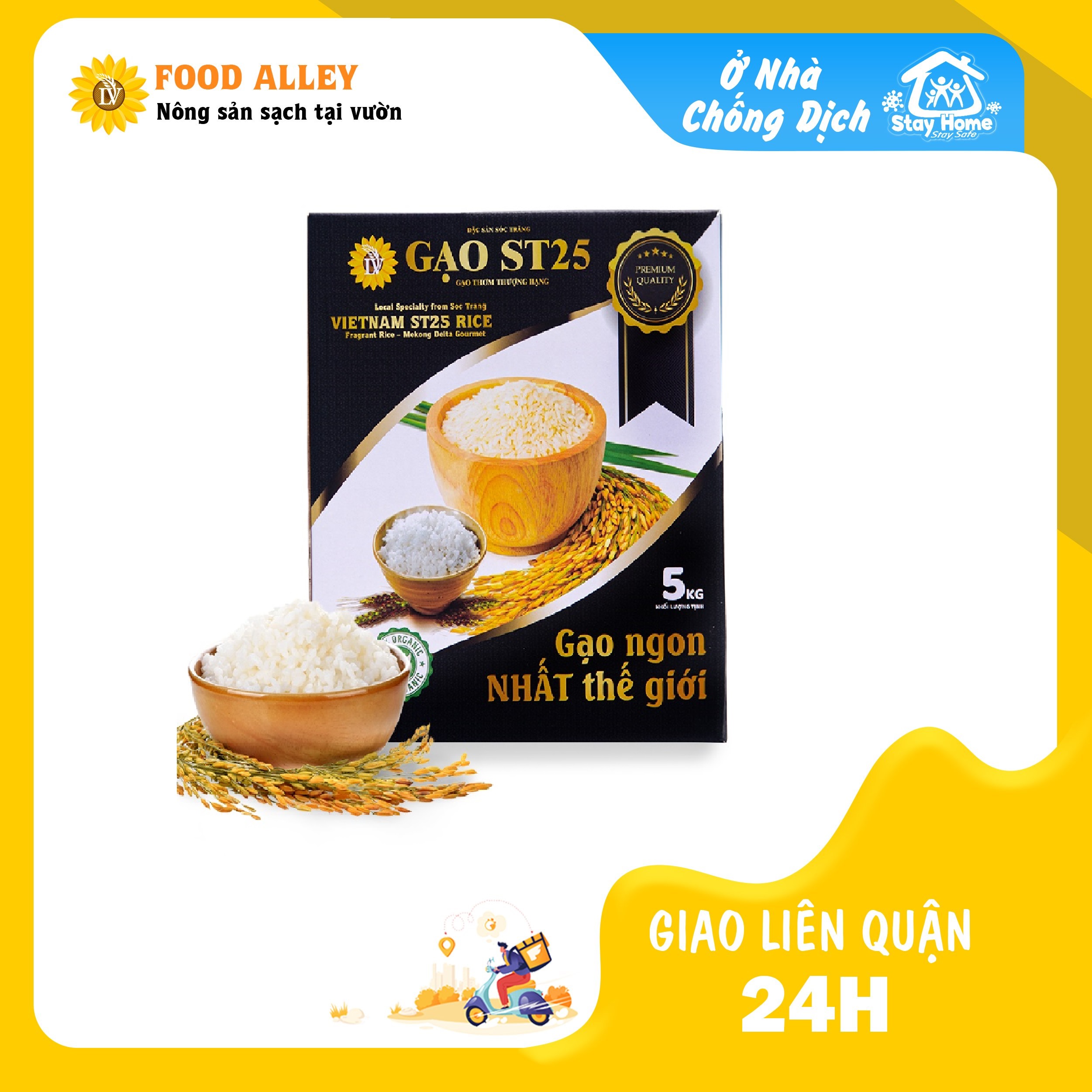 Đặc sản sóc trăng st25 gạo thơm thượng hạng