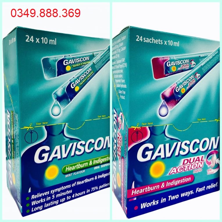 Gaviscon hỗ trợ dạ dày Hộp 24 gói