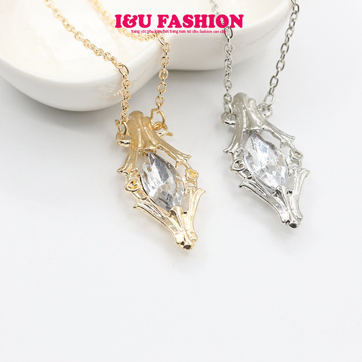 Vòng Cổ Dây Chuyền Kim Loại Chúa Tể Những Chiếc Nhẫn Khảm Đá Cỡ Lớn Độc Đáo Sang Trọng Cho Nam Nữ VC-16