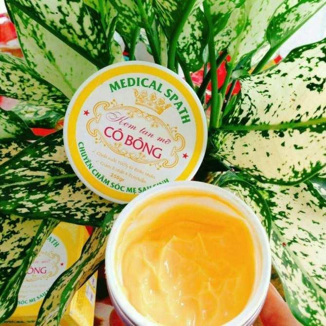 Kem tan mỡ Cô Bông giúp giảm mỡ bụng tặng thước dây