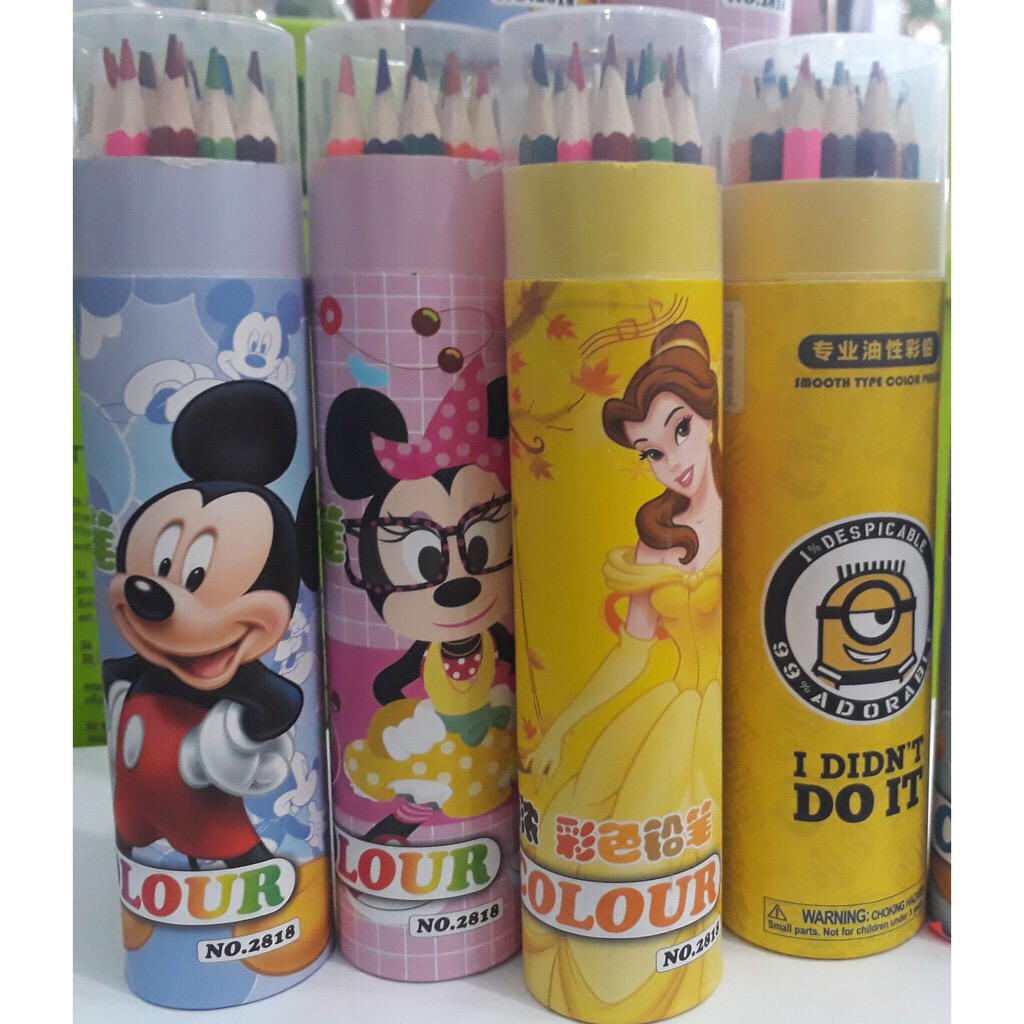 Hộp bút chì 12 màu,18 màu,24 màu [HOT]