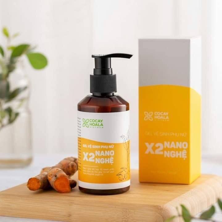 Gel vệ sinh phụ nữ X2 Nano nghệ hết viêm hết ngứa hồng se khít 150ml