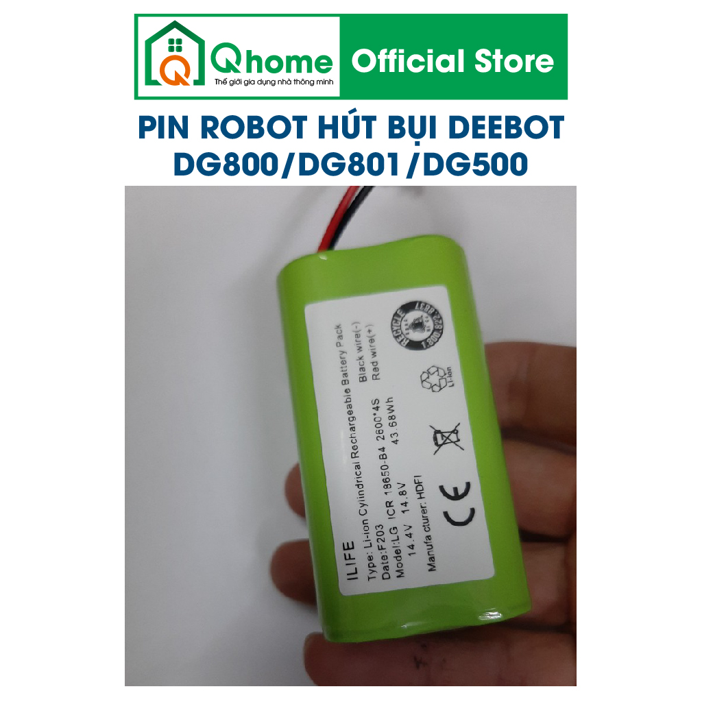 Pin robot hút bụi deebot ecovacs dg800- dg801- dg805