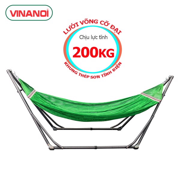 Võng xếp khung thép cao cấp VINANOI - KTV365 Kèm Lưới Võng Cao Cấp Xuất Khẩu Loại 1