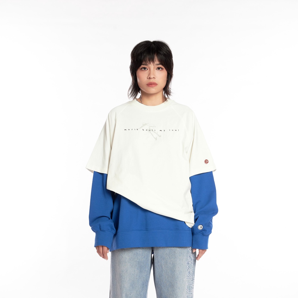 Áo thun sadboiz muzik ’mhms’ white
