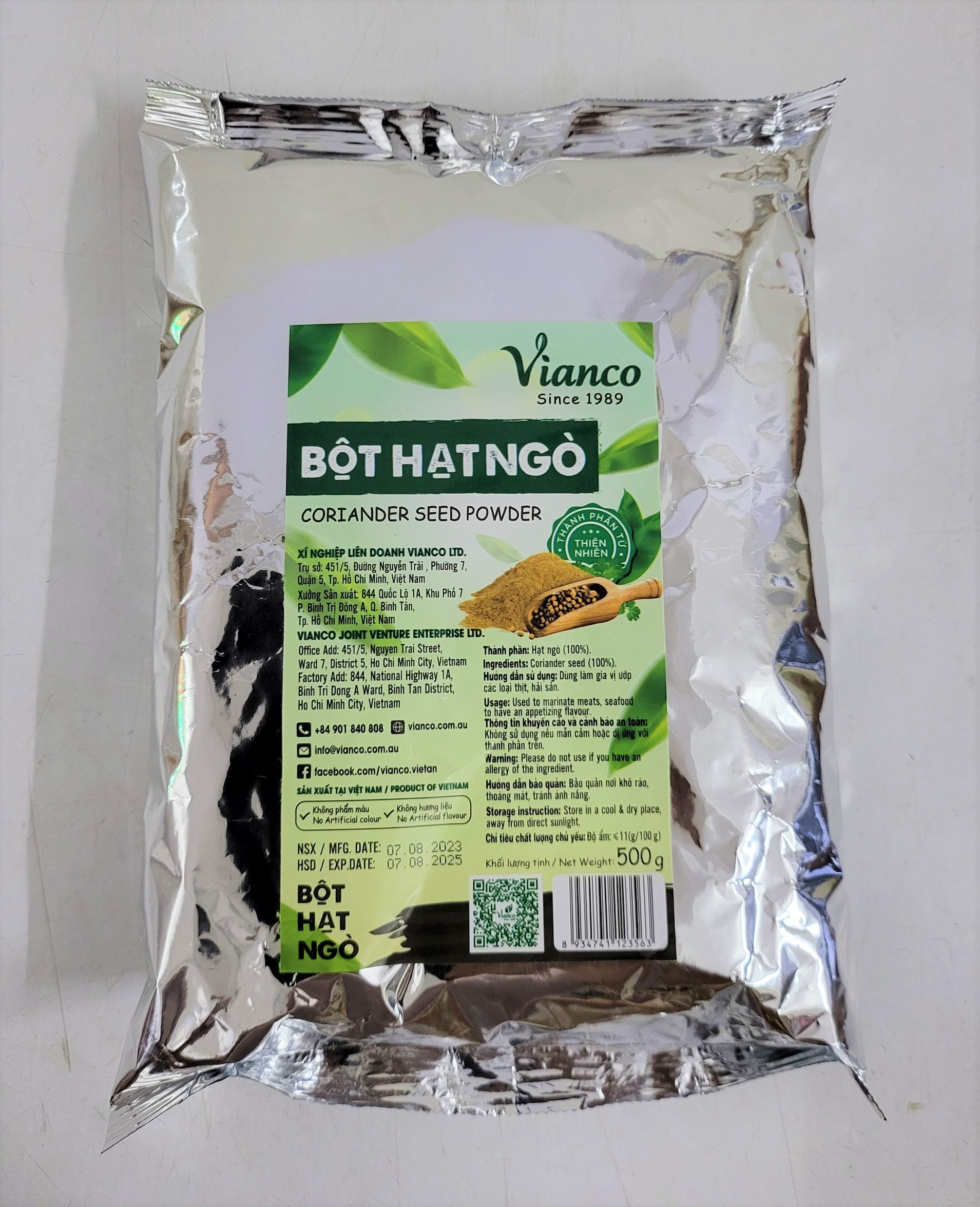 [Gói 500g (VIỆT ẤN)] BỘT HẠT NGÒ [VN] VIANCO Coriander seed powder