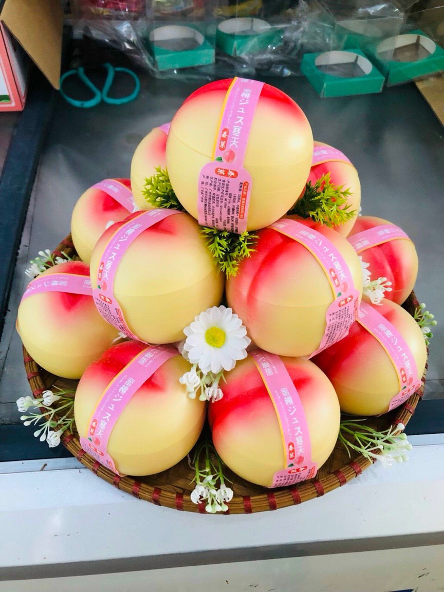 Combo 6 Quả thạch trái cây dưa lưới/ thạch dưa gang/ thạch đào/ thạch măng cụt hình dáng dễ thương siêu kute