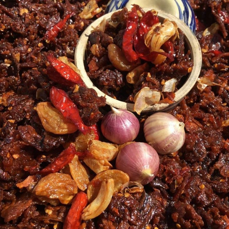 Khô Bò Hồng Ngự Cháy Tỏi 300gram  [Loại Đặc Biệt] Hàng Ngon Nhà Làm