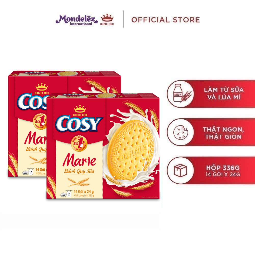 Bánh Quy Sữa Cosy Marie, Combo 2 Hộp x 336G