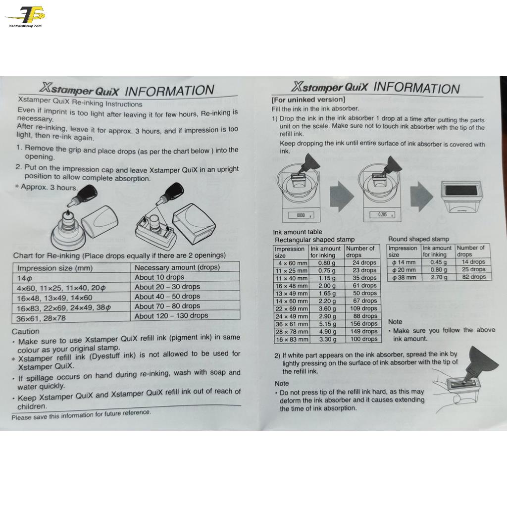Mực dấu flash xstamper quix qptlr-10 10ml
