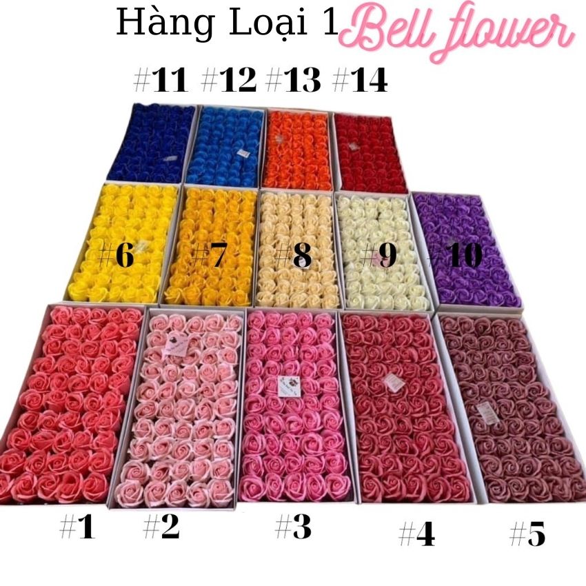 Hoa sáp 3 lớp đẹp vĩnh cửu, hộp hoa hồng sáp thơm hà nội 50 bông cao cấp bellflower