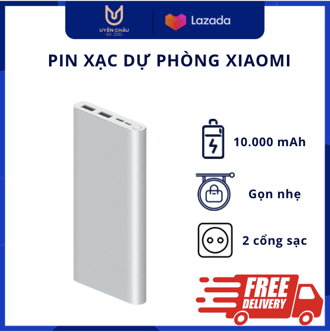 Pin sạc dự phòng polymer 10.000mah xi.aomi mi 18w fast charge power bank 3