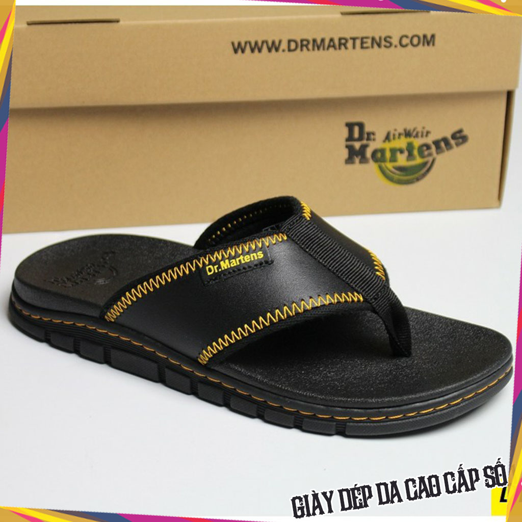 [DrMK06] Dép Da Nam Quai Kẹp - Dép Xỏ Ngón Dr Martens Thái Lan - Dép Da Bò Siêu Bền Siêu Hot - Dép Nam Da Bò Cao Cấp