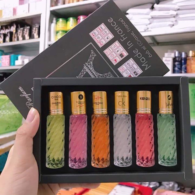 [HCM][SET 6 CHAI] Bộ 6 chai nước hoa pháp 6ml - Set Nước Hoa Pháp Mini 6 Lọ Siêu Xinh Lưu Hương Cực Lâu - Nước Hoa Nữ