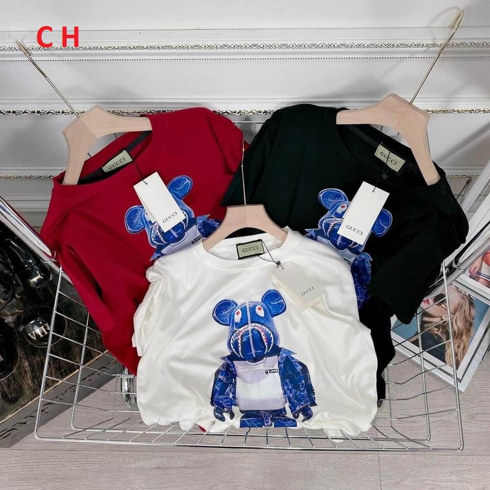 Áo phông gấu miệng khoá siêu kute phô mai que hót hít hiện nay - win shopp -ch