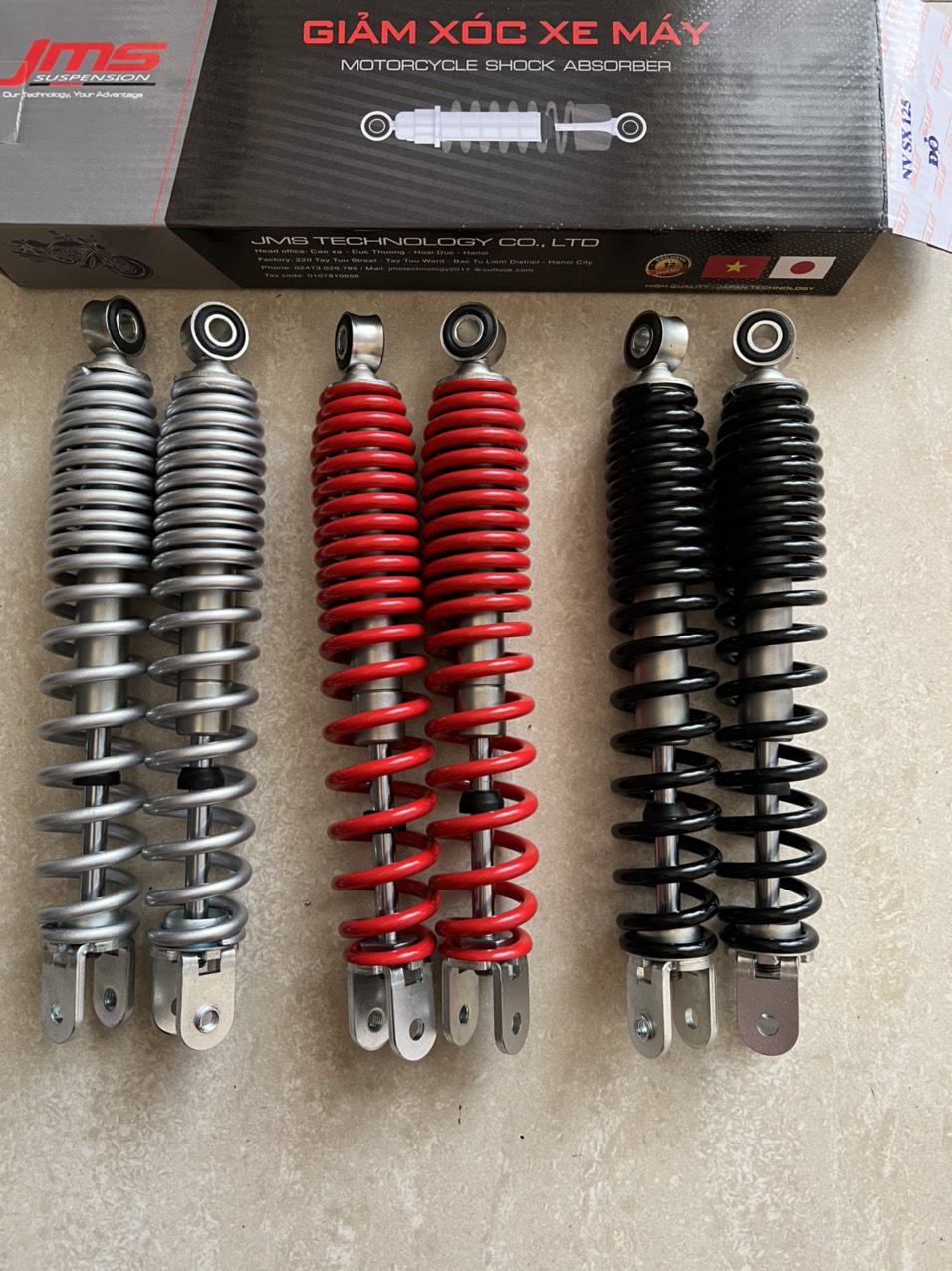 Phuộc sau xe máy Yamaha Novo SX, LX - Giảm xóc sau xe máy Novo hàng JMS VN