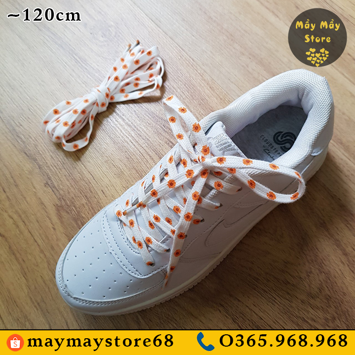 Dây Giày Hoa Cúc Màu Cam ~1m2